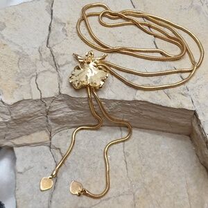 Orchid Garden handcrafted gold dipped real orchid necklace